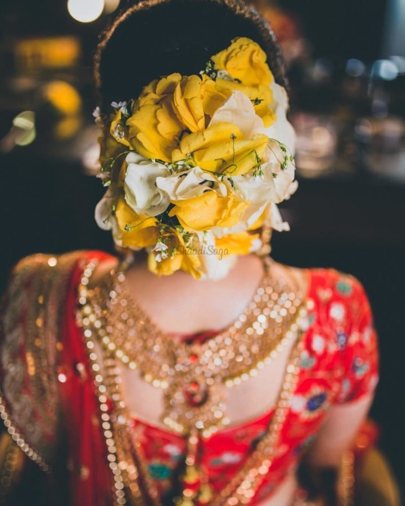 Indian Bridal Floral Buns