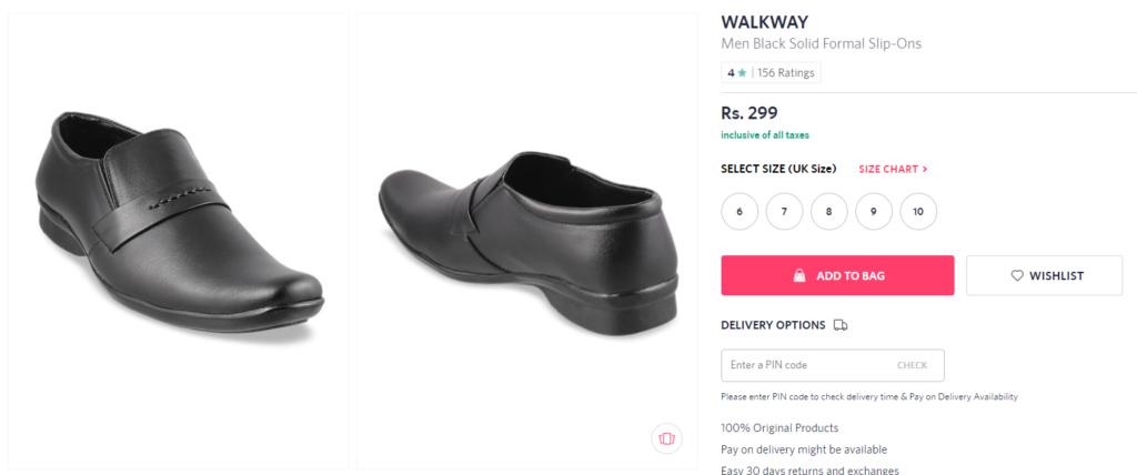 myntra online shopping - Shoes under 300