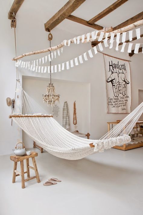 white indoor swing